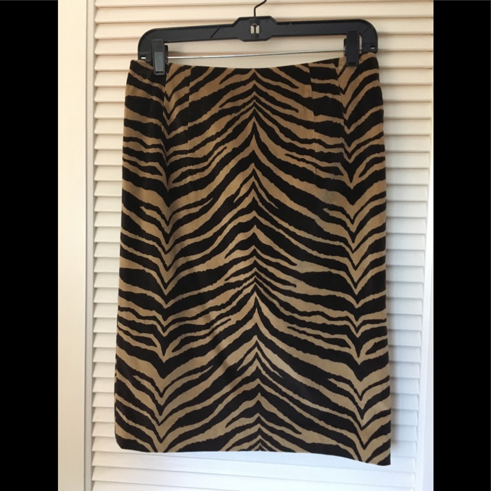 Animal print pencil skirt